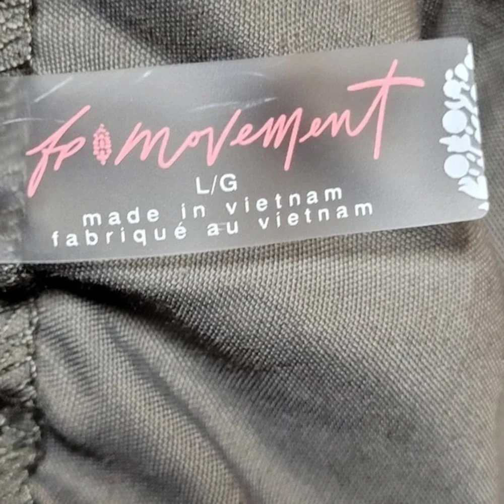 Free People Movement‎ Utility Cargo Strapless Jumpsuit pewter womens Shot clock - Picture 11 of 13